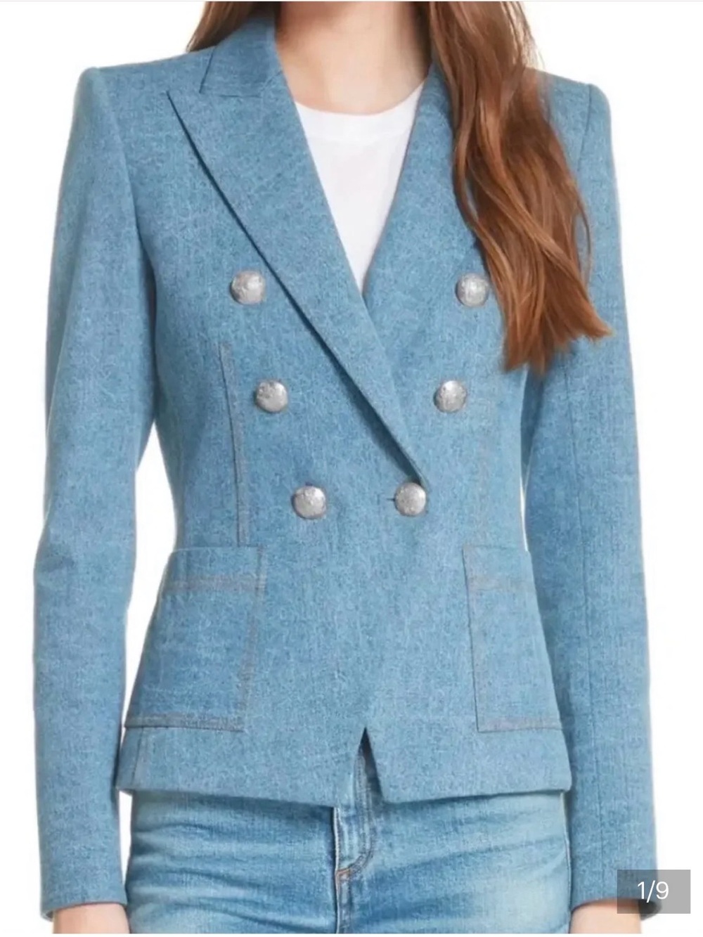 Veronica Beard Caden Denim Dickey Jacket